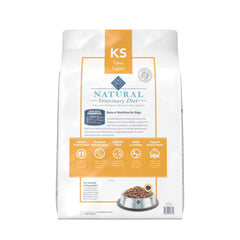 Blue Buffalo KS Kidney Support dry dog food bowl shows balanced-meal serving