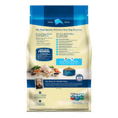 Blue Buffalo Life Protection Formula kibble close-up highlights texture for strong muscles.