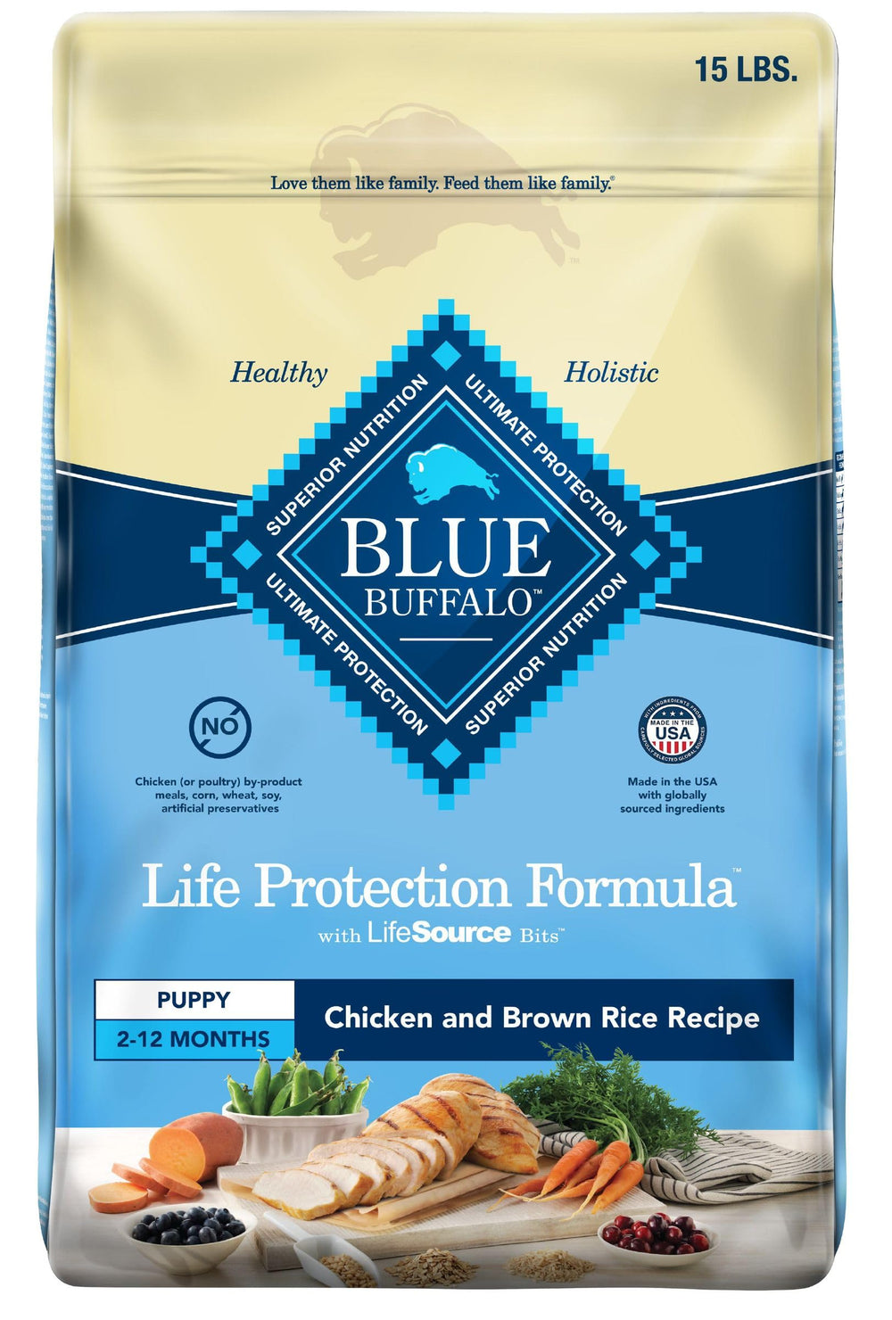 Blue Buffalo Life Protection Puppy with real chicken first and brown rice