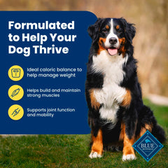 Blue Buffalo Life Protection Weight label highlights L-Carnitine for lean muscle support.