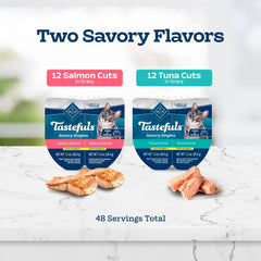 Blue Buffalo Tastefuls 24 trays pack variety for mealtime rotation.