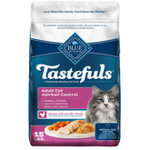 Blue Buffalo Tastefuls bag front shows real chicken first ingredient for tasty nutrition.