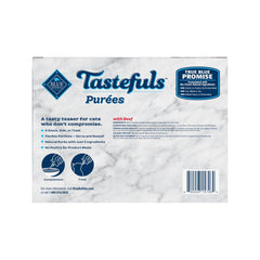 Blue Buffalo Tastefuls Purées beef pouch seal preserves freshness between portions