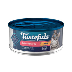 Blue Buffalo Tastefuls Salmon Entree can with real salmon first ingredient for palatable meals.
