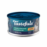 Blue Buffalo Tastefuls wet cat food pate can lined up for a healthy meal option