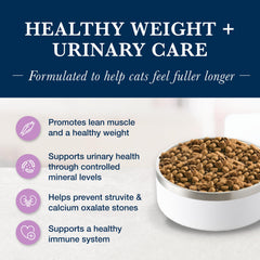Blue Buffalo W+U label view showing veterinary-prescribed formula for kidney support and mobility.
