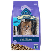 Blue Buffalo Wilderness Kitten Dry Food with Real Chicken First supports healthy muscle growth.