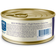 Blue Buffalo Wilderness natural ingredients label highlights grain-free formula