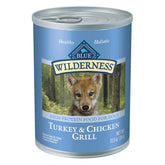 Blue Buffalo Wilderness puppy food with real turkey first ingredient supports healthy muscle growth