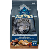 Blue Buffalo Wilderness real chicken-first image highlights protein for active dogs.