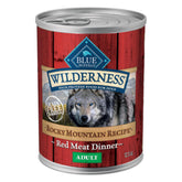 Blue Buffalo Wilderness Red Meat Paté can with real beef highlights protein-packed meals