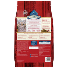 Blue Buffalo Wilderness Rocky Mountain beef kibble close-up with real meat focus