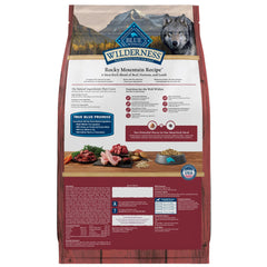 Blue Buffalo Wilderness Rocky Mountain kibble with venison and lamb flavor