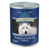 Blue Buffalo Wilderness turkey-chicken can offering high-protein nutrition for seniors