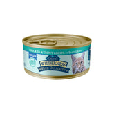 Blue Buffalo Wilderness packaging front with chicken and trout, protein-rich flavor preview.