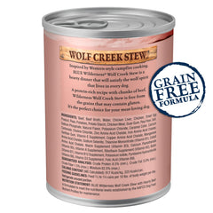 Close-up of tender beef chunks in savory gravy dogs love from Blue Buffalo Wilderness Wolf Creek Stew