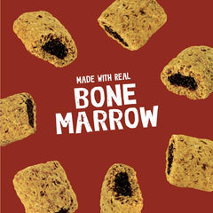 Blue Dog Bakery MarrowBakes beef flavor, bone marrow center, delivers savory enjoyment for canine companions.