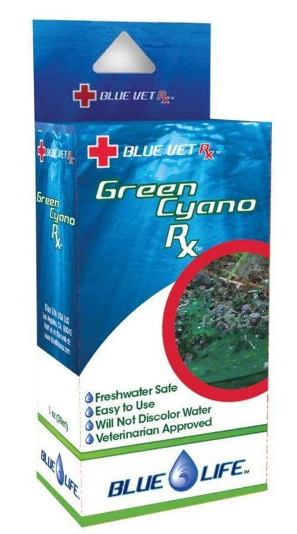 Blue Life Green Cyano Rx bottle for reef tanks with simple dosing