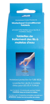 Blue Magic Waterbed conditioner tablets 10-pack packaging for easy storage