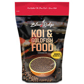 Blue Ridge Koi Food 2lb floating pellets for easy feeding and growth in koi and goldfish