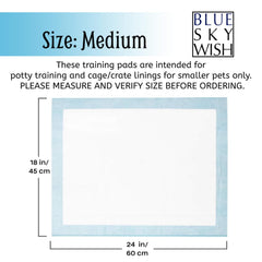 Blue Sky Wish 18x24 inch pads pack ready for training.