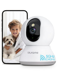 Blurams Pet Camera 2K with 360° coverage for full room monitoring.