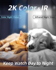 Blurams Pet Camera 2K color night vision helps you see clearly at night.