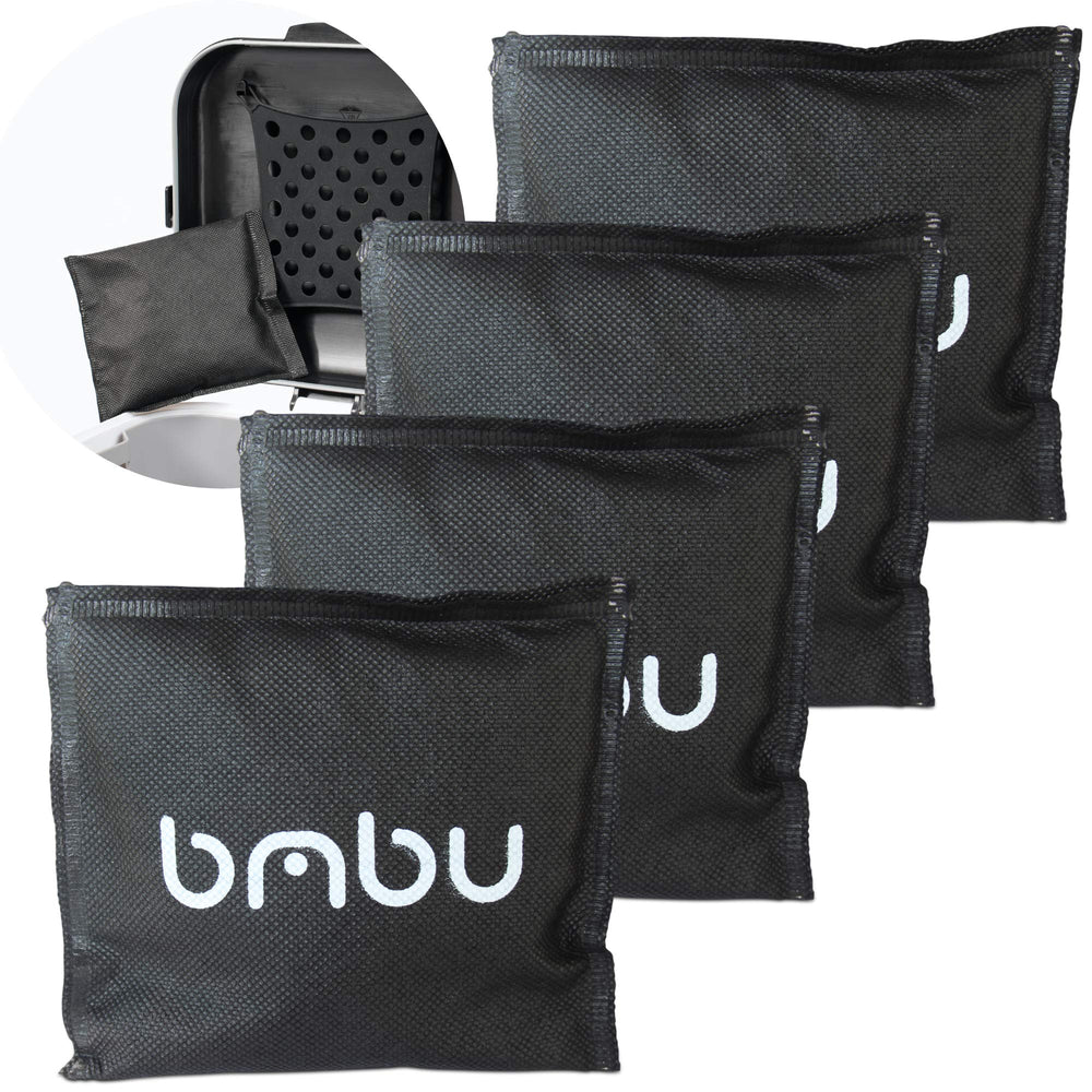 BMBU bamboo charcoal deodorizer bag 4-pack packaging demonstrates natural odor control.