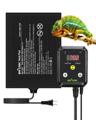 BN-LINK durable reptile heating pad 8x12-inch front view with even heat coverage.