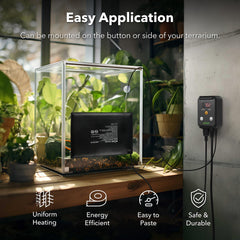 BN-LINK reptile heating pad thermostat display close-up for precise control.