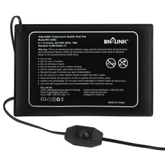 BN-LINK reptile heating pad 8x12 in with adjustable knob for precise warmth