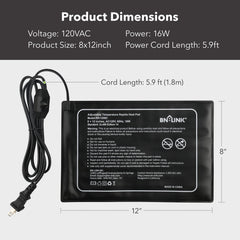 Waterproof BN-LINK under-tank heater surface designed for easy cleaning