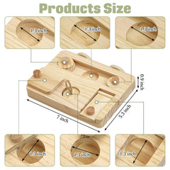 BNOSDM natural-wooden-bird-enrichment close-up highlights safe chewing.