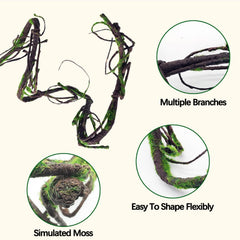 BNOSDM reptile tank accessory climbing vines provide safe grip for bearded dragons and geckos