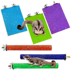 BNOSDM sugar glider stand perch wood platform for safe climbing and rest