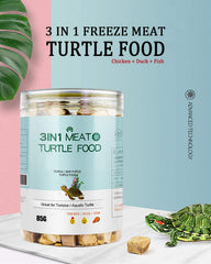 BNYEE 3 in 1 turtle treats chicken duck and fish bites for protein