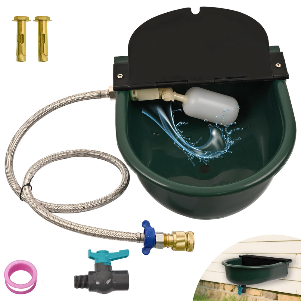 Boajf automatic dog water dispenser showing the drain valve for easy cleaning.