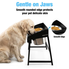 Bobbie & Laxi stainless steel bowls resist rust and simplify cleaning.
