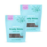 Bocce's Bakery Dental Brushy Sticks pack-2 for small dogs promotes easy oral care.