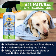 Bodhi Dog Bitter bottle labelānatural, plant-based formula.