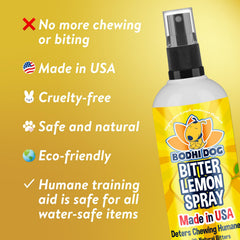 Bodhi Dog Bitter Lemon Spray application on surfaces to deter chewing