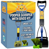Bodhi Dog Complete Poo Pack scooper in use for yard cleanup.
