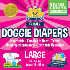 Bodhi Dog disposable female diaper with super absorbent core for dryness