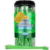 Bodhi Dog dual headed toothbrush close up with soft bristles for gentle cleaning