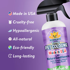 Bodhi Dog Lilac Cologne label close-up highlighting natural ingredients