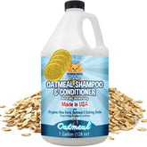 Bodhi Dog natural oatmeal shampoo bottle highlighting a gentle cleanse for sensitive skin.