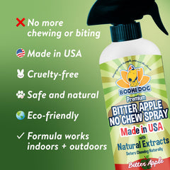 Bodhi Dog No Chew spray on shoes discourages nibbling.