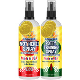 Bodhi Dog Not Here! spray bottle misting to deter indoor accidents and support housebreaking.