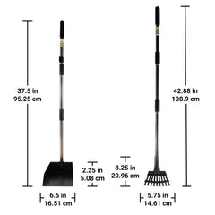 Bodhi Dog Pooper Scooper long handle with adjustable height helps you stand straight during cleanup.