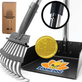 Bodhi Dog Pooper Scooper Tray and Rake assembly demonstrates quick setup for efficient cleanup.